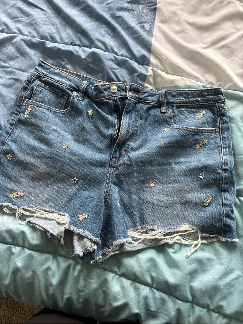 Floral Embroidered Mom Shorts- American Eagle NWT